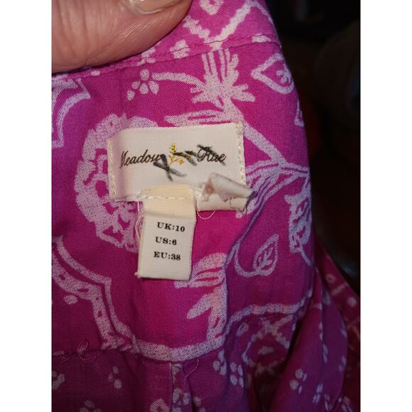 Anthropologie Meadow Rue Lightweight shirt Dress US size 6 Cotton *M - Picture 4 of 5